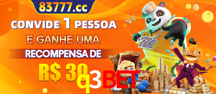 Banner institucional da q3bet sobre parceria de marcas e criação de uma marca de excelência, apresentando os mascotes de jogos populares como o Fortune Tiger.