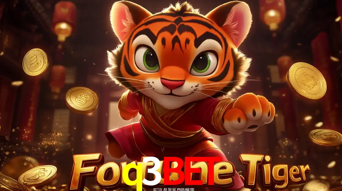 O carismático mascote do jogo de slot Fortune Tiger, um tigre fofo em pose de artes marciais, pronto para trazer sorte e multiplicadores de ganhos no cassino online q3bet.