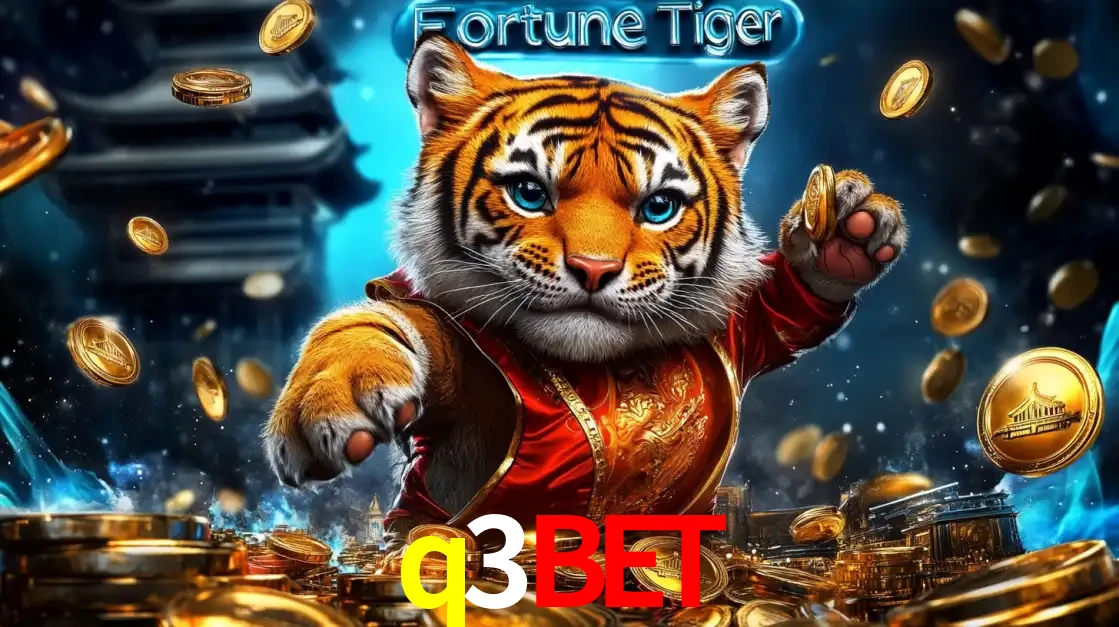 Imagem promocional do jogo de slot Fortune Tiger, com um tigre majestoso em traje tradicional cercado por uma fortuna em moedas de ouro, disponível agora no cassino q3bet.