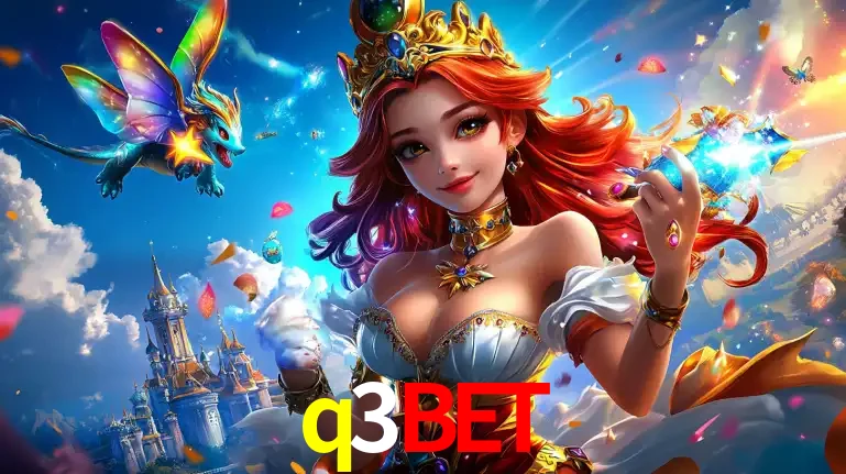 A princesa de um reino de fantasia mágico, com seu pequeno dragão, apresentando um mundo de prêmios encantados nos jogos de caça-níqueis do cassino q3bet.